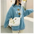 thumbnail image 5 of Canvas Bag Cute Cartoon Bear Doll Single Shoulder Ins Literary Schoolbag for Female Students White, 5 of 5