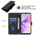 thumbnail image 3 of Compatible with OnePlus Nord N300 Classic Embossed PU Leather Case with Card Holder Shockproof Cover, 3 of 5