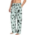 thumbnail image 2 of Forest Trees Bigfoot And Jackalope Men'S Pajama Pants Soft Sleep Lounge Pants Pjs Bottoms With Pockets X-Large, 2 of 6