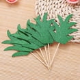 thumbnail image 4 of EeaseCA 36 Pcs Cake Topper Pineapple Leaves Toothpick Flag for Cakes Cheesecakes Cookies Cocktail Decoration (Green), 4 of 5