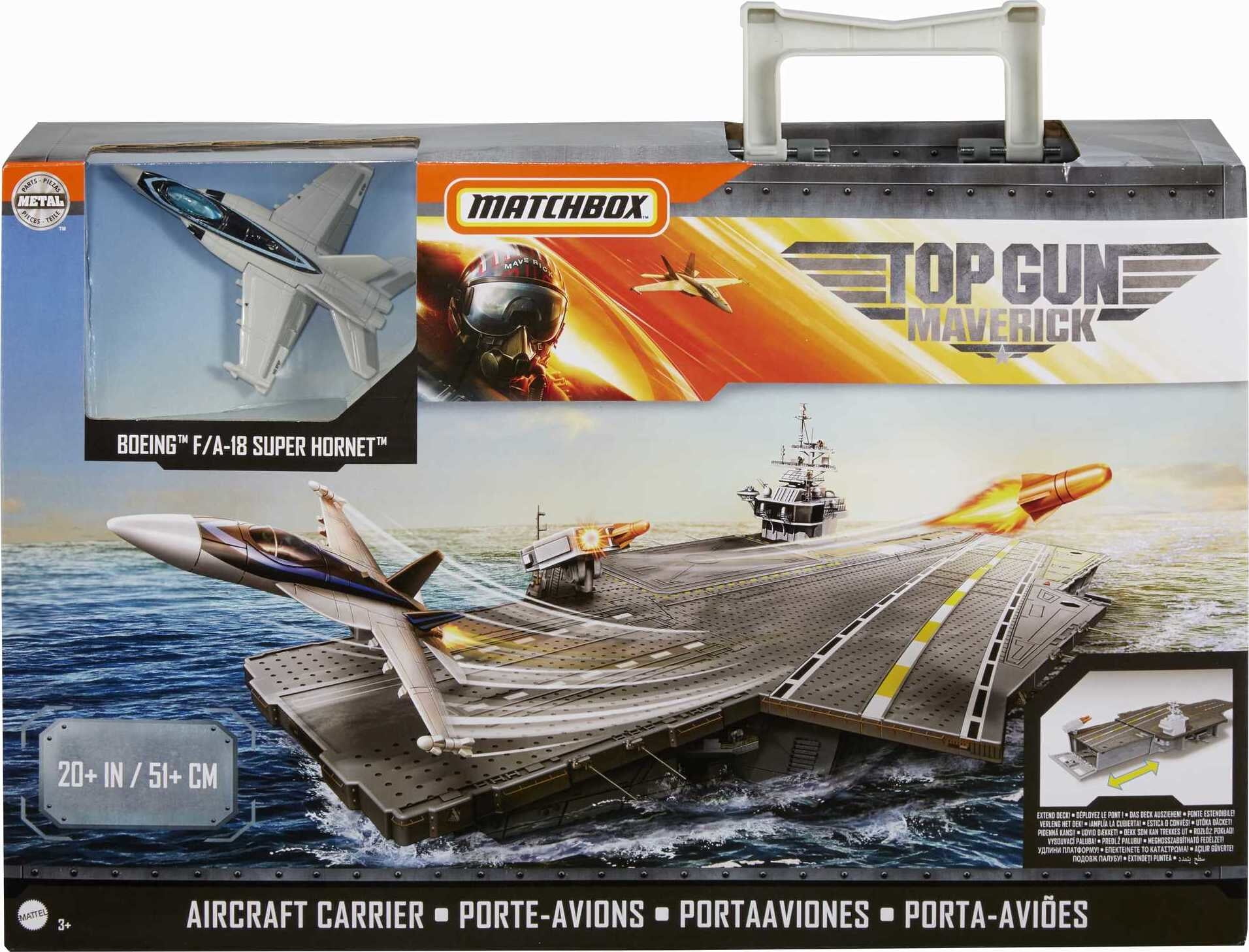 Matchbox Top Gun Aircraft Carrier Play Set Gift Idea for Ages 4 to 8 years