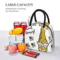 thumbnail image 5 of Yiaed Gnome Sweet Honey Print Lunch Bag Adult Insulated Lunch Box, Leakproof Cooler Food Lunch Containers Reusable High Capacity Lunch Tote Bags-One Size, 5 of 6