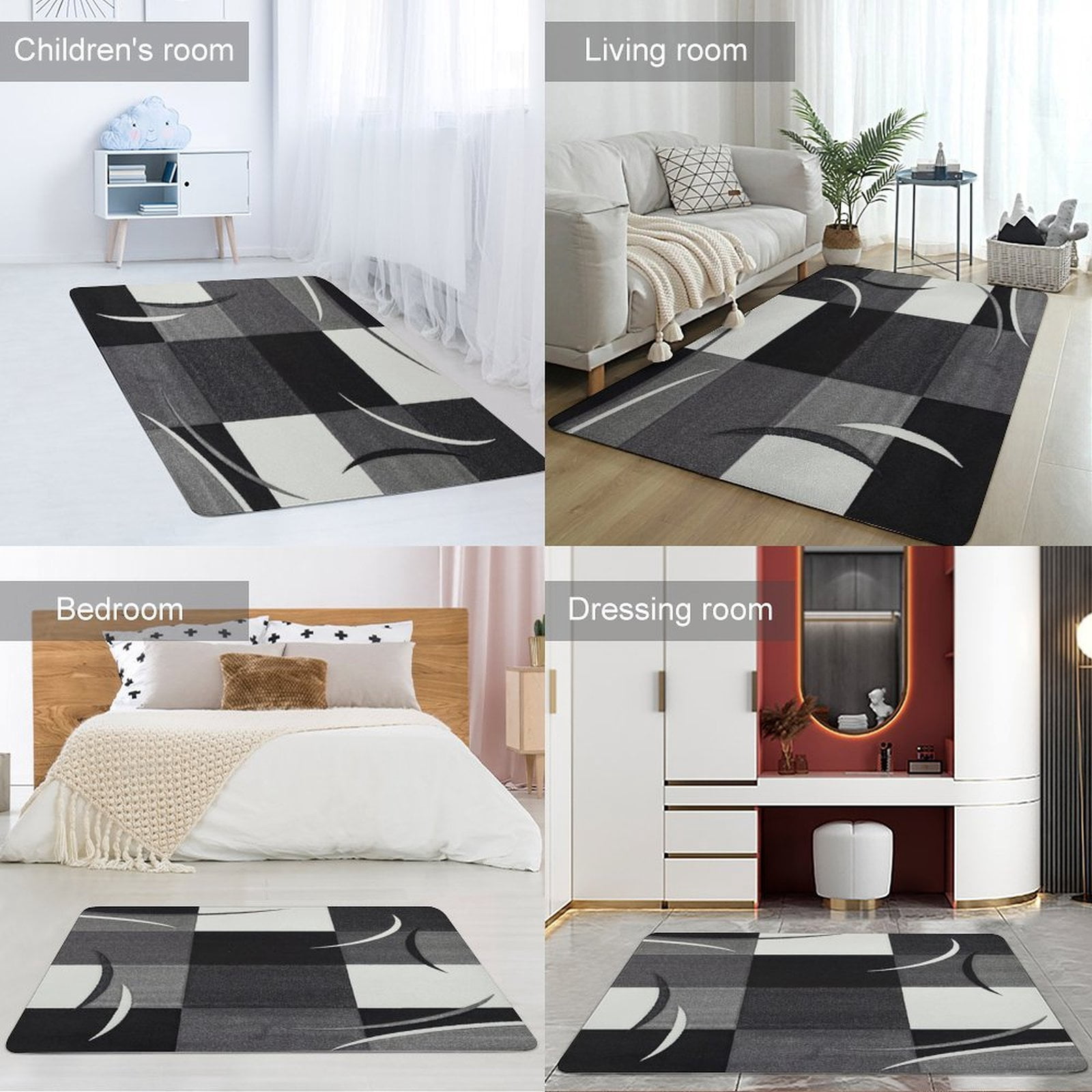 Modern Geometric Carpet Soft Comfy Rug for Home Living Room Bedroom Doormat Decor Area Rug Non-slip Mat 40"x60"