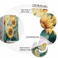 thumbnail image 3 of Sunflower Butterfly Shower Curtain, 60" x 72", Watercolor Green Yellow Painting Pastoral Nature Waterproof Bathroom Curtain Washable Shower Curtain Set with 12 Hooks, 3 of 6