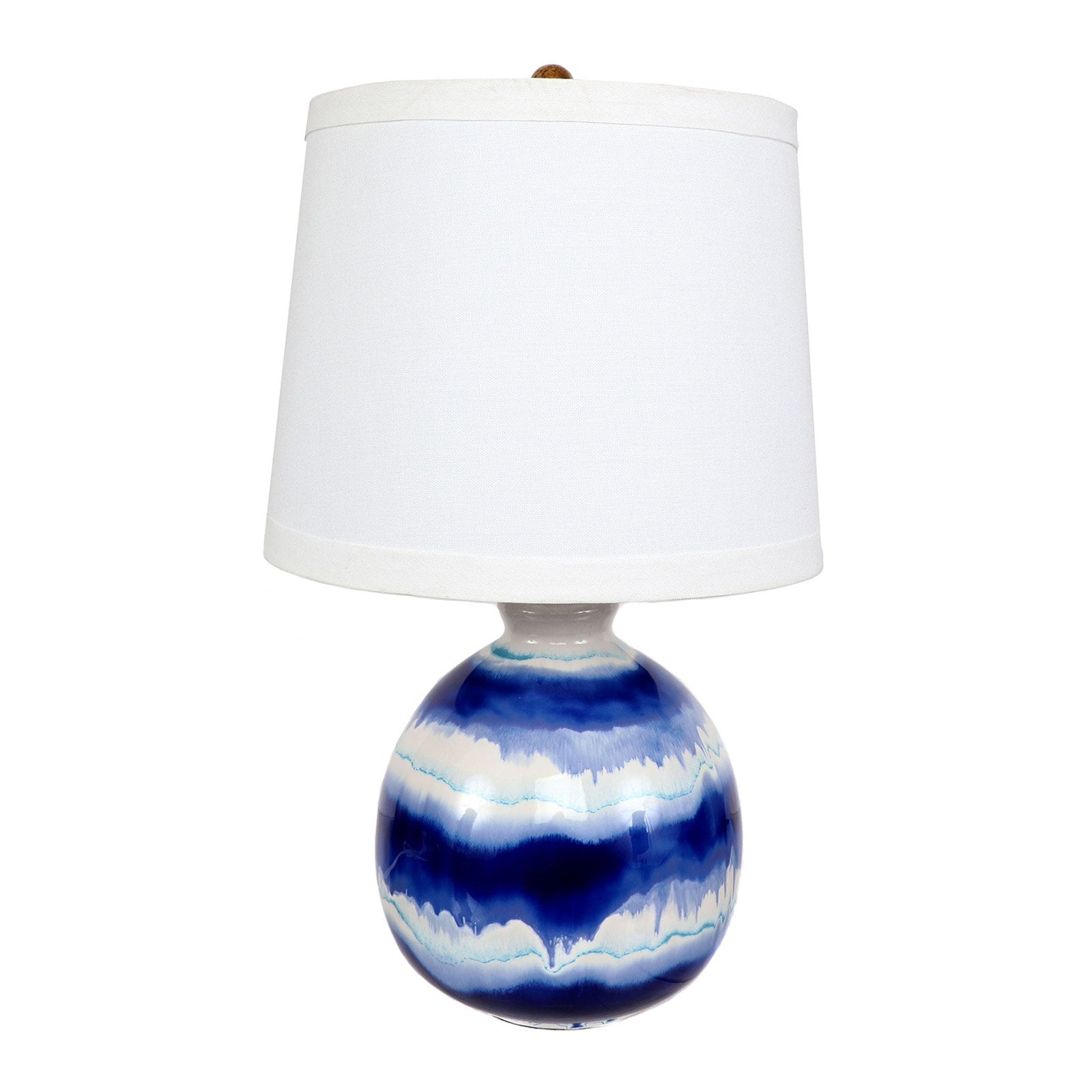 Dennis East International Blue Glazed Table Lamp