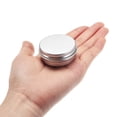 thumbnail image 4 of Uxcell Latas redondas de 1/2oz 15ml con tapa de tornillo, contenedores de aluminio tono plateado, paquete de 12, 4 of 6