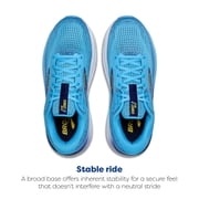 Brooks Men’s Ghost Max 2 Neutral Running & Walking Shoe - Bonnie Blue/Blue Ribbon/Yellow - 8 Medium