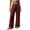 Red plus size wide leg pants a1, variant on Cagogo Women Plus Size Wide Leg Trousers with Pockets Elastic Waist Casual Solid Long Pants Loose Work Beach Lounge Trousers Fashion Party Clothes, Black M