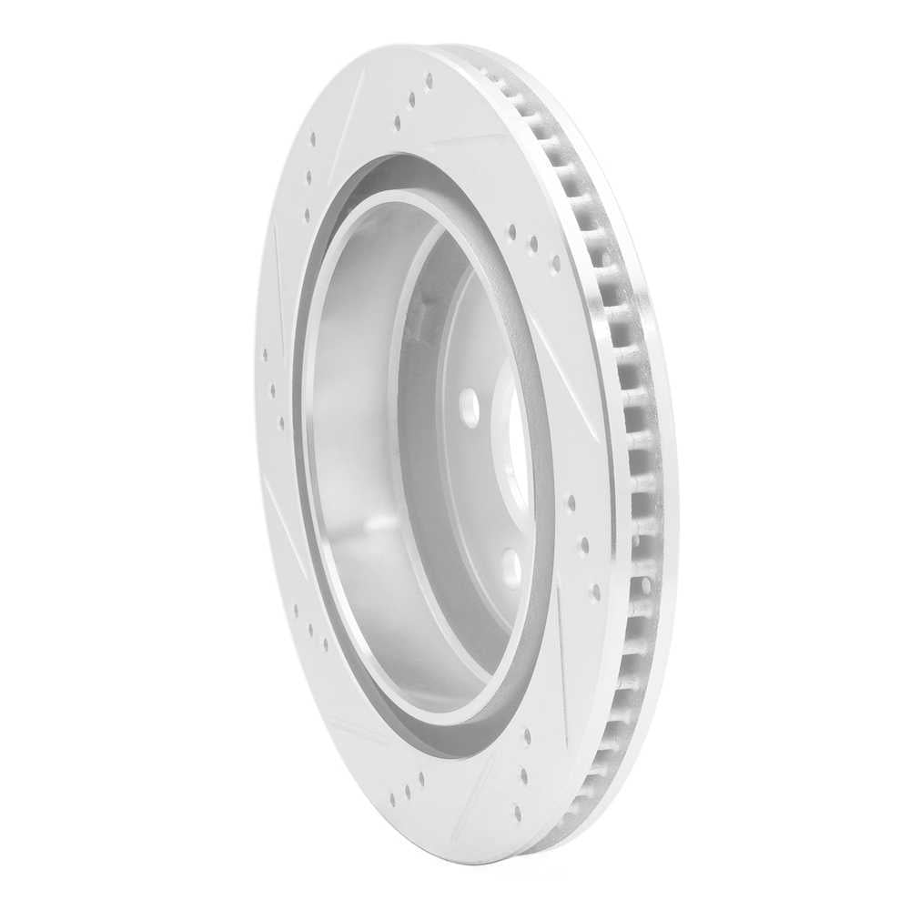 Dynamic Friction Company 631-52013R DFC Brake Rotor - Drilled And Slotted - Silver