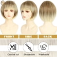 thumbnail image 4 of Creamily Short Blonde Wig for Women - Natural Look Brown Roots, Lightweight Bob Style with Adjustable Cap, Everyday Wear Synthetic Wig, 4 of 8