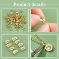 thumbnail image 3 of 100pcs Gold Snap Bail Hook Pinch Brass Clasps Findings Necklace Findings Pendant Push Clasps Chain Connector for DIY Necklaces Jewelry Dangle Beads Charms Making 7x4.5x2mm, 3 of 6