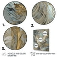 thumbnail image 3 of Designart "Gold Feather Extravaganza V" Glam Feather Canvas Wall Art, 3 of 5