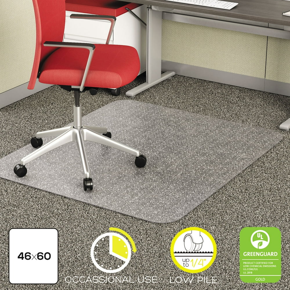 Deflecto EconoMat 46 x 60 Chair Mat for Low Pile Carpet, Rectangular