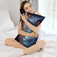 thumbnail image 4 of Silk Pillow Case for Hair And Skin Queen - Halloween Pumpkin Amusement Park Cooling Sleep Throw Pillow Covers Standard Size 20x30in, comfort Satin Pillowcase with Zipper for Women Men, 4 of 7