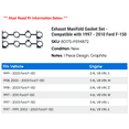 thumbnail image 2 of Exhaust Manifold Gasket Set - Compatible with 1997 - 2010 Ford F-150 1998 1999 2000 2001 2002 2003 2004 2005 2006 2007 2008 2009, 2 of 2