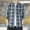 #01_Blue, variant on Men's Long-Sleeve Shirt Plaid T-Shirts Loose Lapel Neck Shirts Plus Size Spring Button Outfit,#01_Green,XX-Large