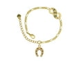 thumbnail image 2 of Delight Jewelry Goldtone Horseshoe Gold-tone Paw Infinity Link Chain Bracelet, 6"+2" Extender, 2 of 3