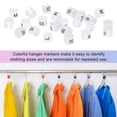 thumbnail image 4 of Uxcell 300-Pack Marcadores de Perchas para Ropa, Clips de Tamaño Codificados por Color de Plástico Tamaño XS que se Ajustan a Varillas de 3mm-5mm [Blanco], 4 of 6