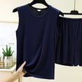 thumbnail image 5 of Shorts Pajamas Sets for Women Summer Soft Modal Sleepwear Sleeveless Versatile Comfy 2 Piece Lounge Set, 5 of 5