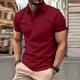 thumbnail image 3 of Camiseta informal de manga corta y corte ajustado para hombre, de color liso, poliéster, versátil para hacer ejercicio y para el uso diario., 3 of 7