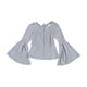 thumbnail image 1 of Blusa Peplum Bar III con Mangas Acampanadas para Mujer Azul Extra Pequeña, 1 of 2