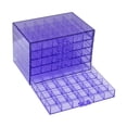 thumbnail image 3 of Organizador de joyas Caja de almacenamiento de uñas con cajones 120 cuadrículas Case de contenedores para anillos de escritorio de tocador brillara de Púrpura, 3 of 8
