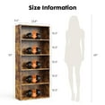 thumbnail image 4 of JOINSUN 5-Shelf Bookcase, Floor Standing Storage Shelves, Rustic Brown, 4 of 7