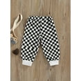 thumbnail image 4 of Bagilaanoe Toddler Baby Boy Girls Casual Pants Plaid Elastic Waist Trousers 1T 2T 3T 4T 5T Daily Sweatpants Streetwear, 4 of 9