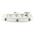 thumbnail image 6 of Dog, Puppy  Pet Widget Fashion Collar, "Silver Fleur De Lis", 6 of 10