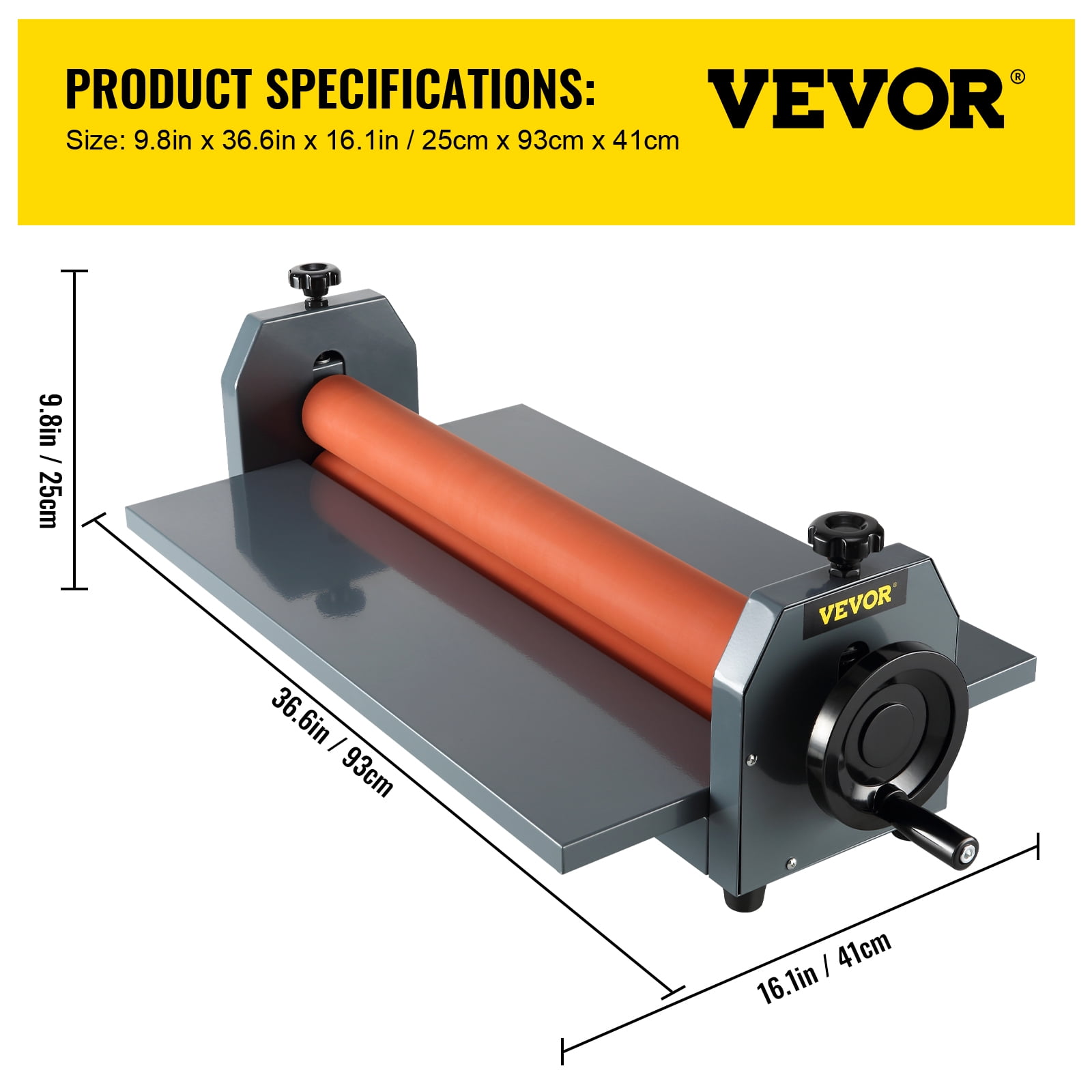 VEVOR 29.5" 750MM Manual Cold Roll Laminator Vinyl Photo Film Mounting Laminating Machine