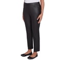 thumbnail image 3 of Alfred Dunner Womens Petite  Faux Leather Flat Elastic Waist Short Length Pant, 3 of 6
