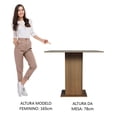 thumbnail image 4 of Mesa de Comedor MADESA 5363 Cuadrada Tablero de Madera Marrón Gris, 4 of 6