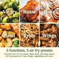 thumbnail image 4 of Air Fryer, 6-Quart Basket Large Fryer with 5 Cooking Functions to Roast, Bake, Broil, Air Fry and Keep Warm, 5 Airfryer Presets, Dishwasher-Safe Parts, AIR-200NAS, Stainless Steel & Black, 4 of 7