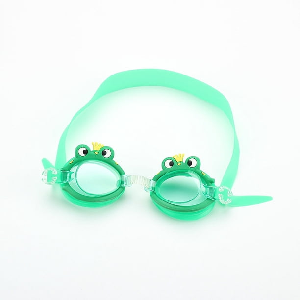RV Gafas de natación para niños, juego de 1 par, antivaho, sin fugas, anti-UV, longitud de gafas de natación, tapones para los oídos ajustables y clip para la nariz para niños de 3 a 13 años Rojo Verde