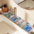 thumbnail image 2 of Yayeee Faucet Mat for Kitchen Sink 30" Diatomite Long Splash Guard Pad, Yellow Seaside, 2 Pack, 2 of 7