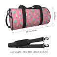 thumbnail image 2 of Fotbe Pastel Christmas Trees on Pink Bolsa Deportiva de Lona Plegable con Estampado, Bolsa de Gimnasio con Bolsillo Seco/Húmedo, Bolsa de Viaje Ultraligera de Gran Capacidad, 2 of 6
