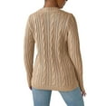 thumbnail image 3 of TINZ Sweater Dress Long Sleeve Oversized Tunic With Exquisite Embroidery And Panel Design Warm Winter Knit Vest Dress Long Pullover Sweater Belted Long Dress, 3 of 7