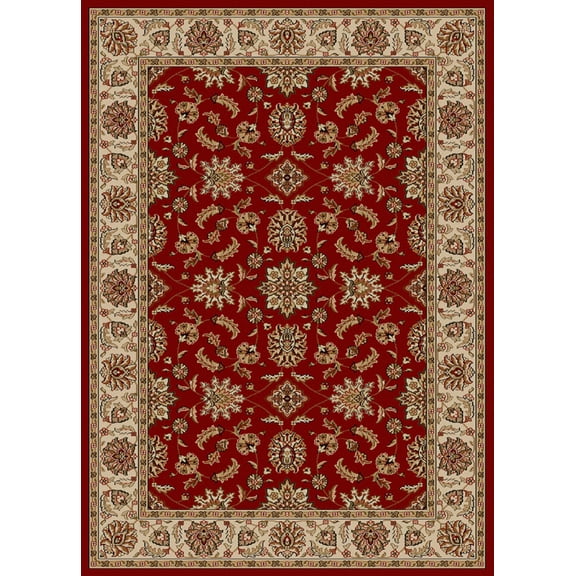 Vitaly Rafiqi Area Rug 1592 Red Italian Bordered 5' 5" x 7' 7" Rectangle