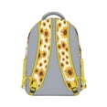 thumbnail image 3 of White Sunflower Backpack for School,Cute School Bag,Schoolbag with Adjustable Shoulder Straps & Padded Back,15.3"x11"x6.7", 3 of 6