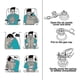 thumbnail image 4 of Almohada de viaje inflable para avión, almohada de aire inflable para el cuello para dormir y evitar el dolor de cuello, 4 of 5
