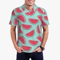 thumbnail image 3 of Rocae Watermelon for Men's Short Sleeve Polo Shirt, Quick Drying Performance Moisture Wicking Sports Men's Golf Shirt XX-Large, 3 of 9