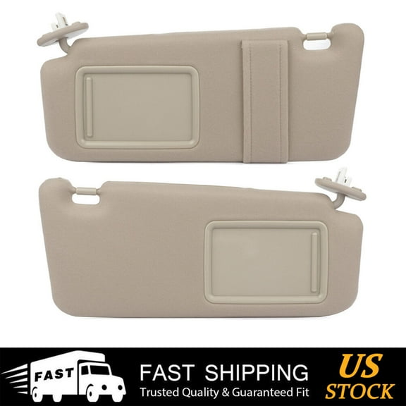 cciyu Beige Sun Visor Left & Right sides fit for 2009 2010 2011 2012 2013 2014 2015 2016 for Toyota venza Sun Visor Assembly with Sunroof