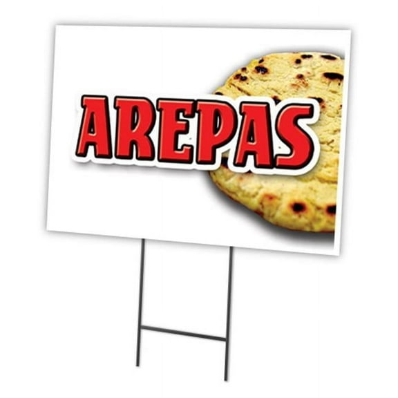 SignMission C-1824-DS-Arepas 18 x 24 in. Arepas Yard Sign & Stake