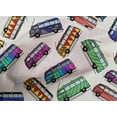 thumbnail image 4 of oneOone Cotton Cambric White Fabric Bus Quilting Supplies Print Sewing Fabric By The Yard 42 Inch Wide-BS4, 4 of 4