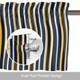 thumbnail image 6 of Yellow Blue Striped Window Valance for Kitchen, Vintage Medieval Rod Pocket Short Curtain for Small Windows, Light Filtering Decorative Valance, 60 x 18 Inch, 1 Panel, 6 of 9