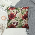 thumbnail image 2 of COMIO  Roses Decorative Pillow Covers Vintage Gold Burgundy Flowers Leaves Rustic Throw Pillow Covers for Sofa Couch Decoration, 2 of 5