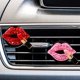thumbnail image 1 of 4 piezas de decoración de ventilación de aire de coche, decoración interior de coche, lápiz labial de diamantes de imitación, clip ambientador de coche (rojo, rosa) JM, 1 of 5