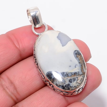 Natural Malingano Jasper - Indonesia 925 Sterling Silver Pendant 2.03" P16