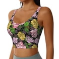 thumbnail image 2 of Daiia Colorful Roses Printed Women's Sports Bra, Breathable Activewear Bra with U-Back Design and Removable Pads, Comfortable and Supportive for Yoga, Workout-Small, 2 of 8