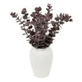 thumbnail image 3 of Better Homes & Gardens Artificial Purple Eucalyptus in White Ceramic Vase, 12", 3 of 9